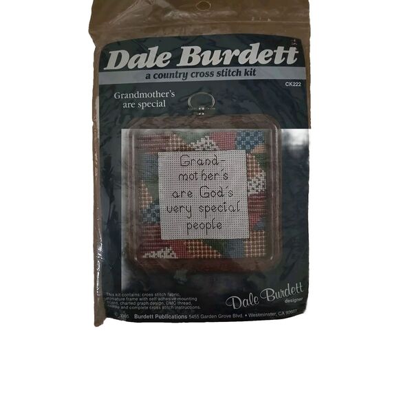 Vintage New Dale Burdett A Country Cross Stitch Kit Grandmothers CK222 1985 - Picture 1 of 2